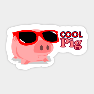 Cool Pig Sticker